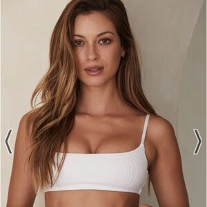 Monday Swimwear Bahamas Bikini Top - White Sand Crinkle